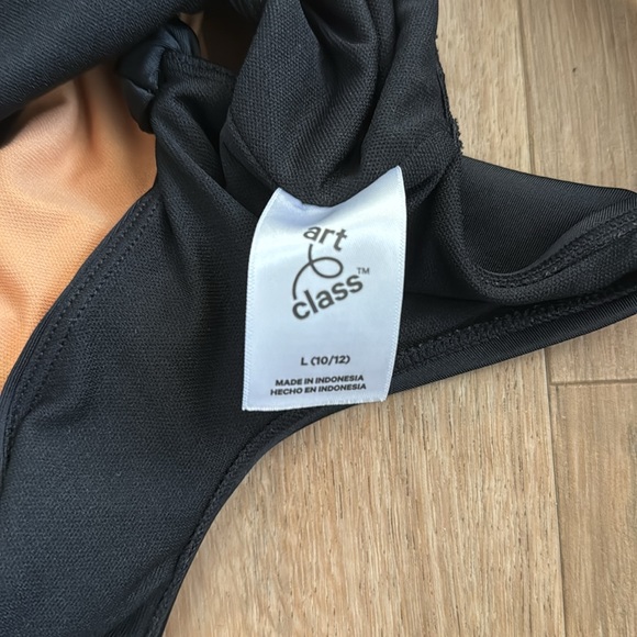 Girls black and tan leopard cut out one piece bathing suit size Large (10-12) - Picture 7 of 8